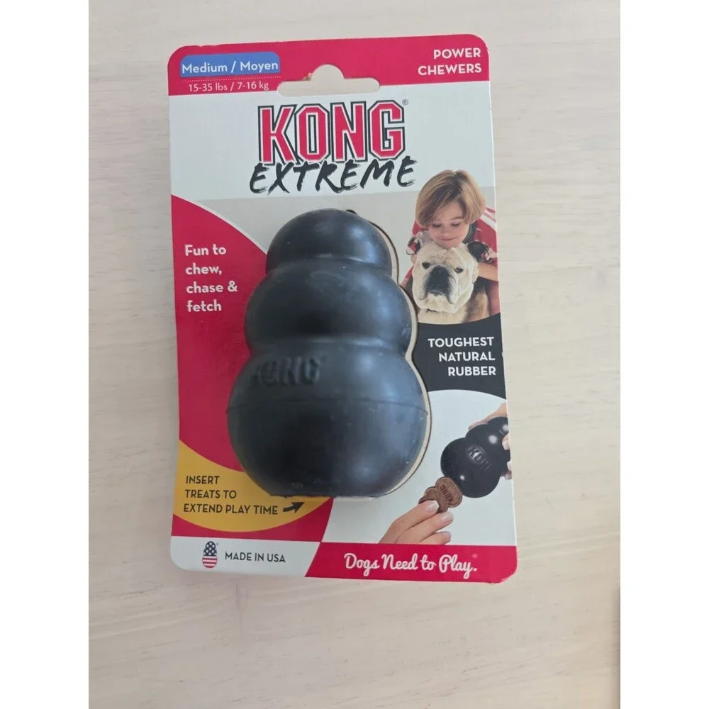 KONG Extreme K2E Dog Rubber Toy W Treat Compartment Medium New